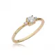 Handcrafted Round CZ 925 Sterling Silver Ring