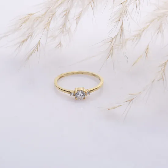 Handcrafted Round CZ 925 Sterling Silver Ring