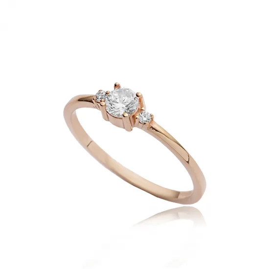 Handcrafted Round CZ 925 Sterling Silver Ring
