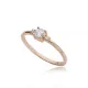 Handcrafted Round CZ 925 Sterling Silver Ring