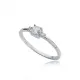Handcrafted Round CZ 925 Sterling Silver Ring