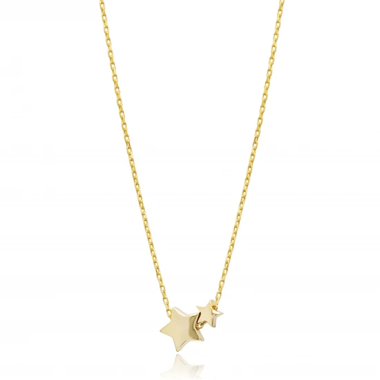 Tiny Stars Plain 925 Sterling Silver Necklace