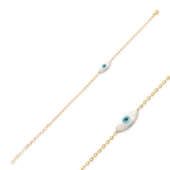 Evil Eye Mother Of Pearl 925 Sterling Silver Bracelet Evil Eye Mother Of Pearl 925 Sterling Silver Bracelet