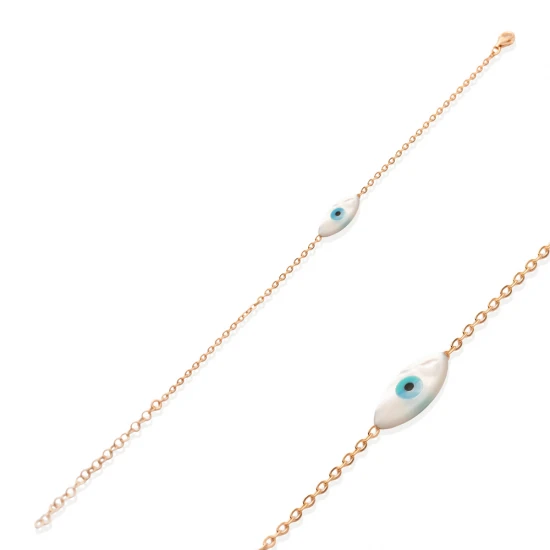 Evil Eye Mother Of Pearl 925 Sterling Silver Bracelet Evil Eye Mother Of Pearl 925 Sterling Silver Bracelet