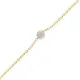 Round White Stone Design 925 Charm Bracelet Round White Stone Design 925 Charm Bracelet
