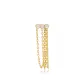 Single Triple CZ Chain 925 Sterling Silver Earrings Single Triple CZ Chain 925 Sterling Silver Earrings