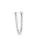 Single Triple CZ Chain 925 Sterling Silver Earrings Single Triple CZ Chain 925 Sterling Silver Earrings
