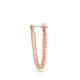 Single Triple CZ Chain 925 Sterling Silver Earrings Single Triple CZ Chain 925 Sterling Silver Earrings