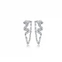 Snake CZ Chain 925 Sterling Silver Earrings