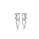 Snake CZ Chain 925 Sterling Silver Earrings - Sade 925 Silver Jewelry