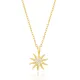 Sun Design Clear CZ Stone Turkish Silver Charm Necklace Sun Design Clear CZ Stone Turkish Silver Charm Necklace