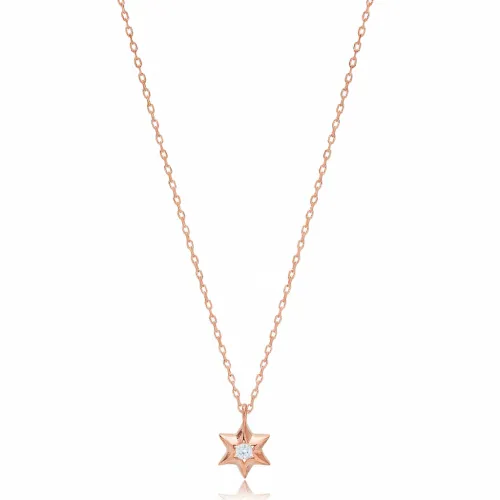 Star Shape CZ 925 Sterling Silver Necklace