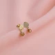 Plain Round Shape Citrine 925 Sterling Silver Earrings