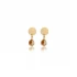 Plain Round Shape Citrine 925 Sterling Silver Earrings