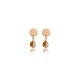 Plain Round Shape Citrine 925 Sterling Silver Earrings