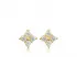 CZ Flower Earrings in 925 Sterling Silver