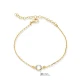 Clear CZ Round 925 Sterling Silver Bracelet