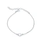Clear CZ Round 925 Sterling Silver Bracelet