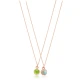 Double Color Ball Woman 925 Sterling Silver Necklace Double Color Ball Woman 925 Sterling Silver Necklace