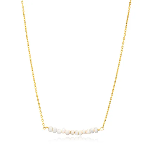 Multiple Minimalist Natural Pearls 925 Silver Necklace