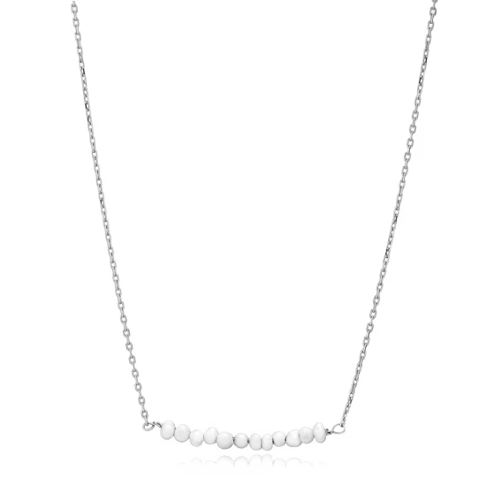 Multiple Minimalist Natural Pearls 925 Silver Necklace