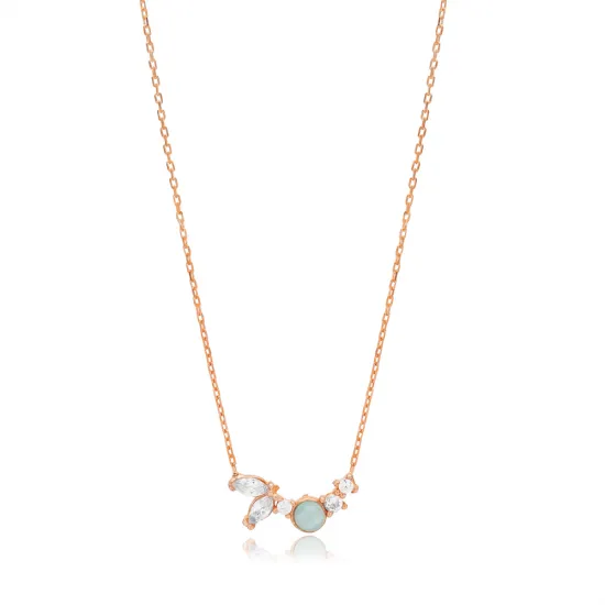 Blue Topaz CZ 925 Sterling Silver Necklace Blue Topaz CZ 925 Sterling Silver Necklace