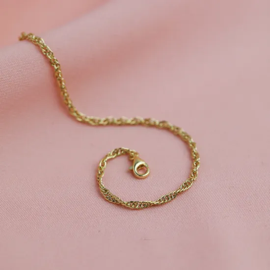 Singapore Chain 925 Sterling Silver Bracelet