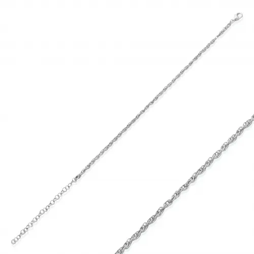 Singapore Chain 925 Sterling Silver Bracelet