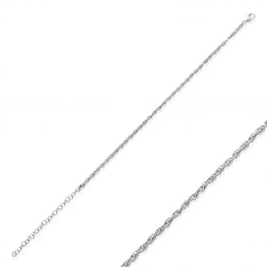 Singapore Chain 925 Sterling Silver Bracelet