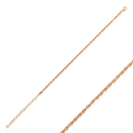 Singapore Chain 925 Sterling Silver Bracelet