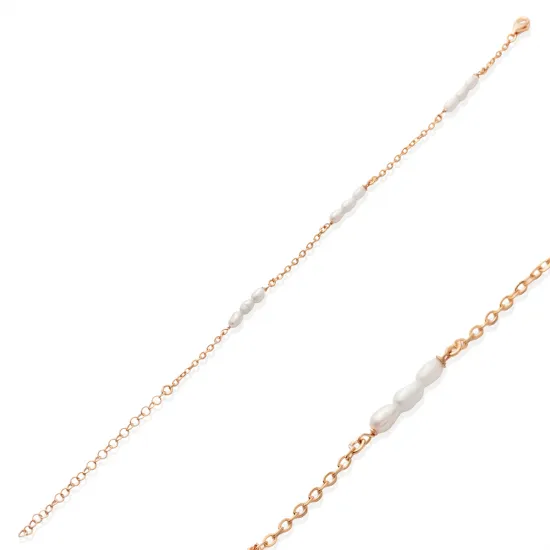 Triple Pearl Design 925 Charm Bracelet Triple Pearl Design 925 Charm Bracelet