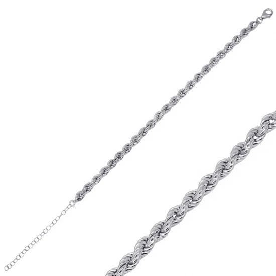 Auger Chain Woman 925 Sterling Silver Bracelet | 925 Sterling Silver Wholesale | Sade Silver Auger Chain Woman 925 Sterling Silver Bracelet - Sade 925 Silver Jewelry