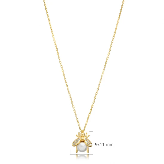 Bee Cute Pearl 925 Sterling Silver Necklace