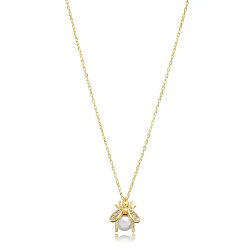 Bee Cute Pearl 925 Sterling Silver Necklace