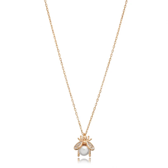 Bee Cute Pearl 925 Sterling Silver Necklace