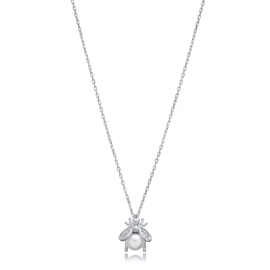 Bee Cute Pearl 925 Sterling Silver Necklace