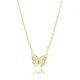 Butterfly Clear CZ 925 Sterling Silver Necklace Butterfly Clear CZ 925 Sterling Silver Necklace