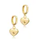 Silver Bubble Heart Charm Dangle Earring Silver Bubble Heart Charm Dangle Earring