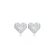 Heart Origami Design Silver Stud Earrings Heart Origami Design Silver Stud Earrings