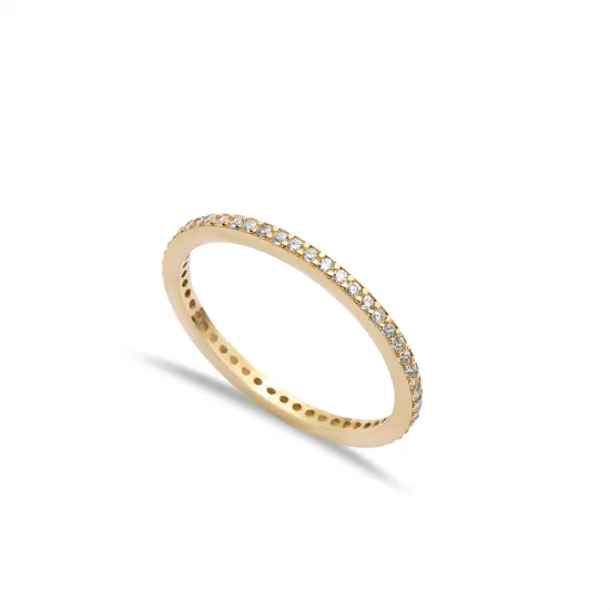 Tiny Classic CZ Band 925 Sterling Silver Ring Tiny Classic CZ Band 925 Sterling Silver Ring