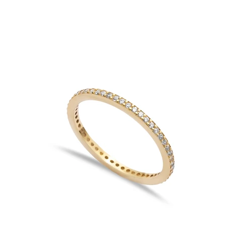 Tiny Classic CZ Band 925 Sterling Silver Ring