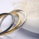 22 Karat Gold Plain 71mm Vintage Sterling Silver Bangle 22 Karat Gold Plain 71mm Vintage Sterling Silver Bangle
