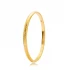 22 Karat Gold Plain 71mm Vintage Sterling Silver Bangle