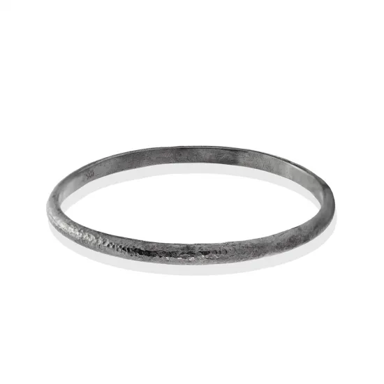Oxidized Plain 71mm Vintage 925 Sterling Silver Bangle Oxidized Plain 71mm Vintage 925 Sterling Silver Bangle