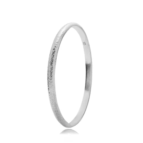 Plated Plain 71mm Vintage 925 Sterling Silver Bangle
