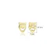 Theatre Mask Plain Silver Stud Earrings Theatre Mask Plain Silver Stud Earrings