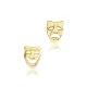 Theatre Mask Plain Silver Stud Earrings Theatre Mask Plain Silver Stud Earrings