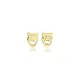 Theatre Mask Plain Silver Stud Earrings Theatre Mask Plain Silver Stud Earrings