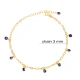 Stylish Evil Eye Mirror Chain Women 925 Silver Anklet