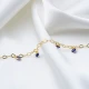 Stylish Evil Eye Mirror Chain Women 925 Silver Anklet